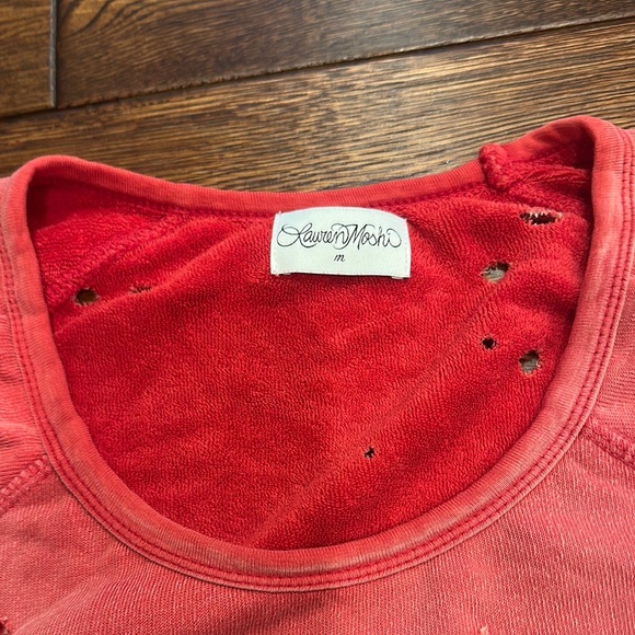 Lauren Moshi Red Graphic Sweatshirt - Picture 2 of 4